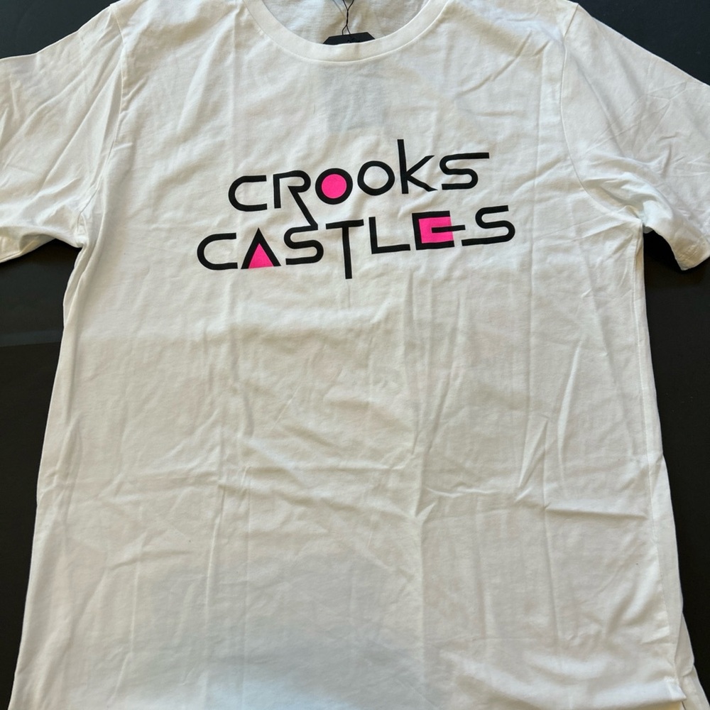Crooks & Castles Men’s 2XL Graphic Short Sleeve Tee in White